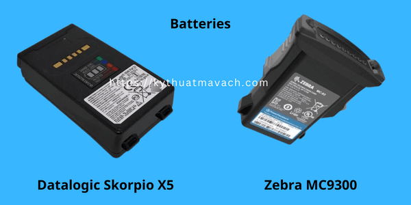 Datalogic Skorpio X5 và Zebra MC9300 - Batteries